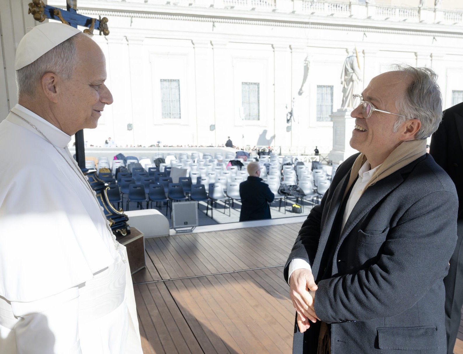 Cofounder meeting Pope Leo XIV